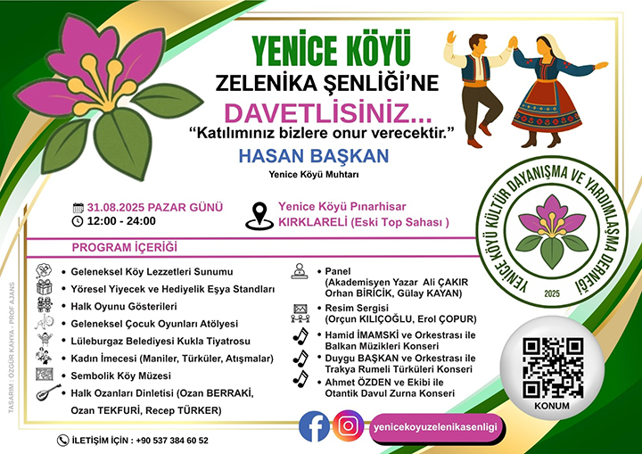 Yenice Köyü Zelenika Şenliği Düzenleniyor